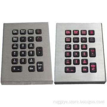 IP65 21 key marine keyboard , stainless steel keyboard with